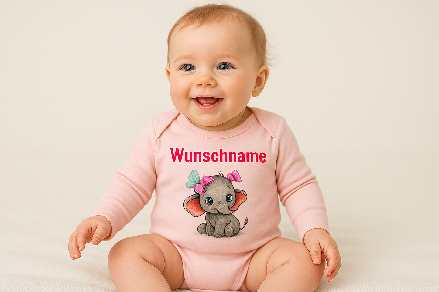 Lifestyle-Foto - Baby mit Elefanten-Body