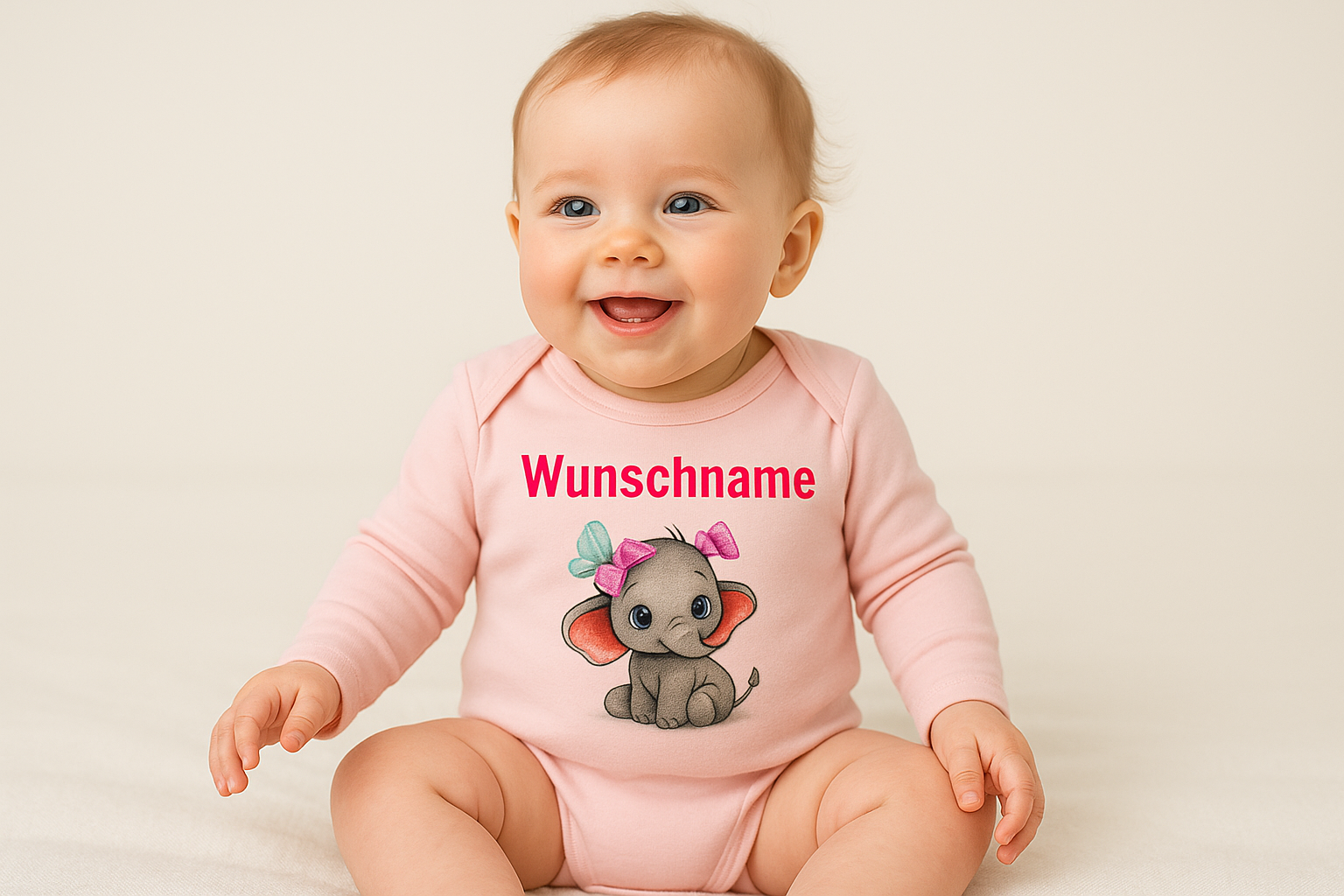 Lifestyle-Foto - Baby mit Elefanten-Body