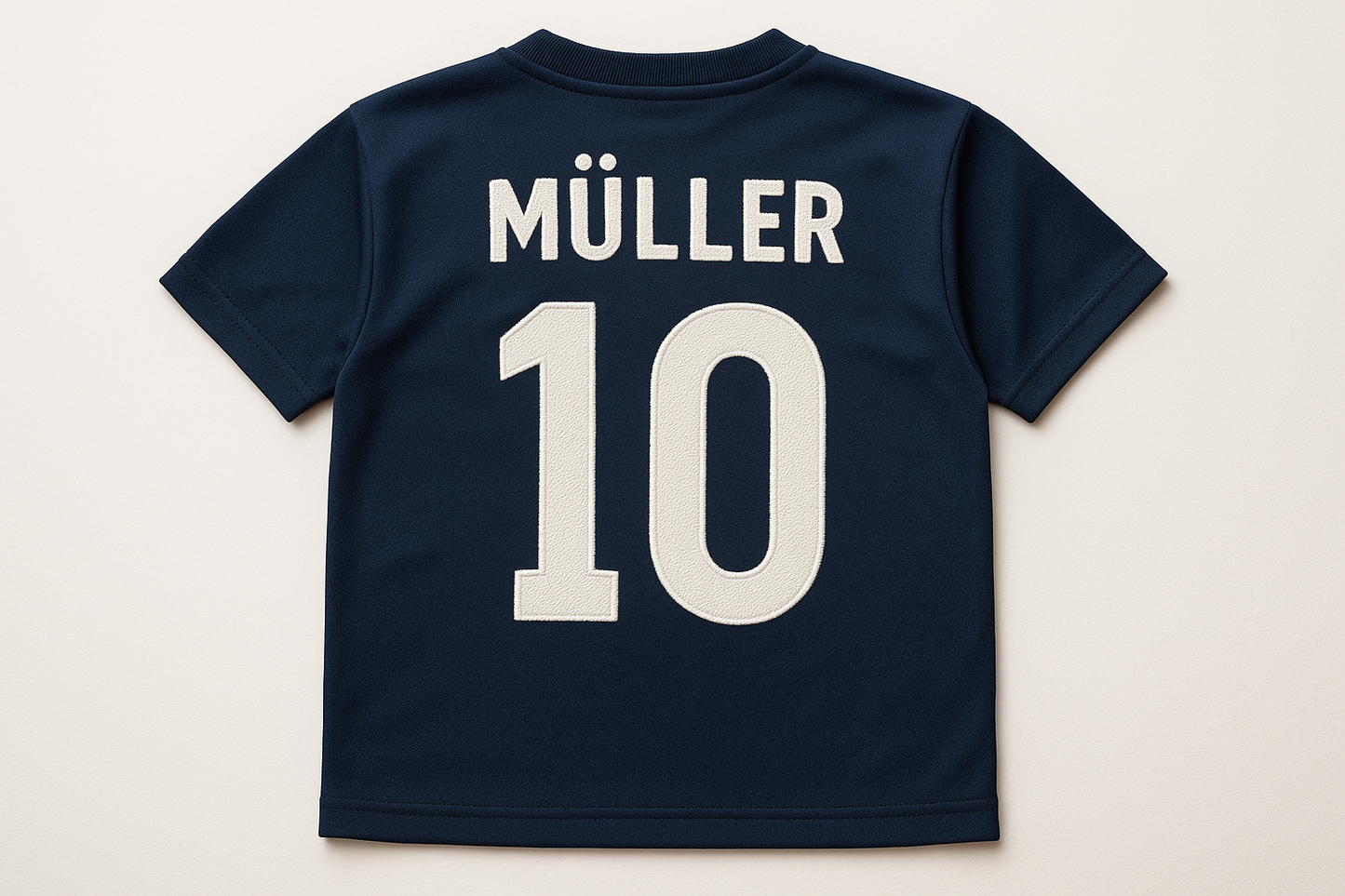 Sporttrikot Rückseite mit Name und Nummer